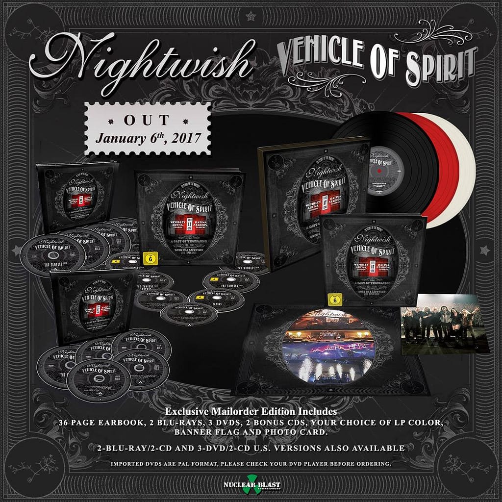 Nightwish – Vehicle Of Spirit (2016) – recenzja koncertowego arcydzieła symfonicznego metalu 1 Nightwish – Vehicle Of Spirit box najbardziej rozbudowana wersja