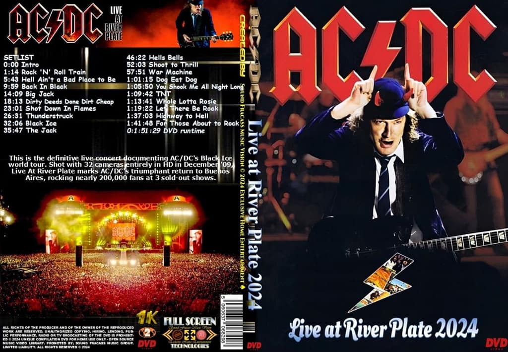 AC/DC – Live At River Plate (2011) – recenzja koncertowego żywiołu 3 AC/DC - Live At River Plate okładka koncertu wydanego na DVD