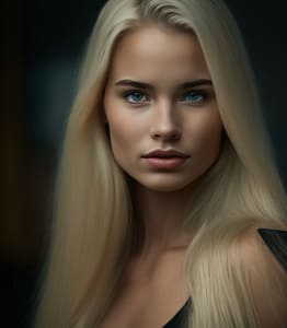Portret beauty premium – sesja kobieca Lublin fotograf portret beauty blond modelki z niebieskimi oczami fotografia portretowa Lublin