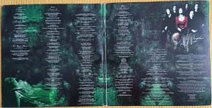 After Forever Decipher winyl – rozkładana wkładka albumu z tekstami utworów i zdjęciem zespołu metal symfoniczny